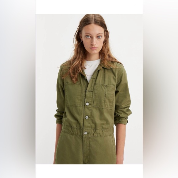 Levi’s Iconic Jumpsuit olive green sz XL NWT - Picture 9 of 11